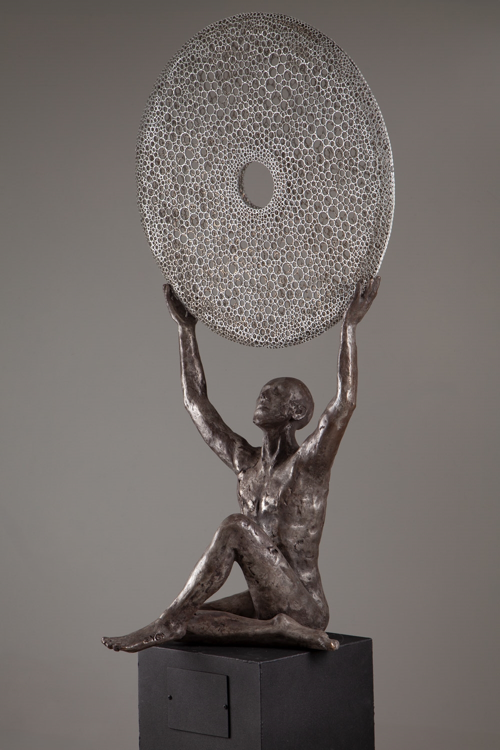 Artwork by Marek Zyga, All the midnights in the world, Made of metal, bronze