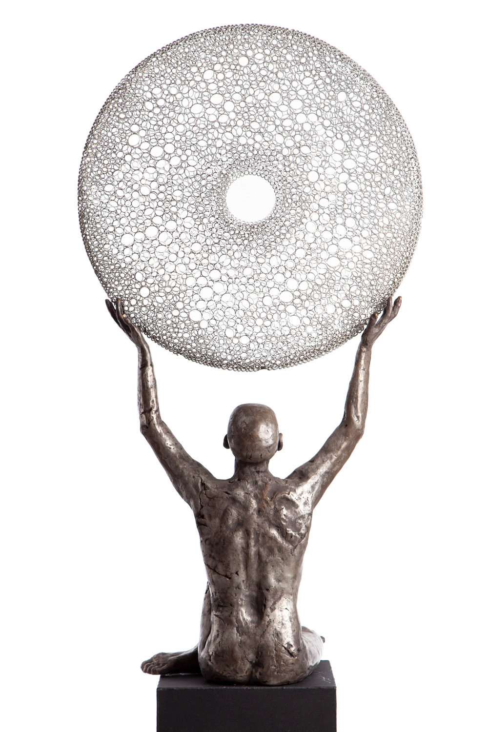 Artwork by Marek Zyga, All the midnights in the world, Made of metal, bronze