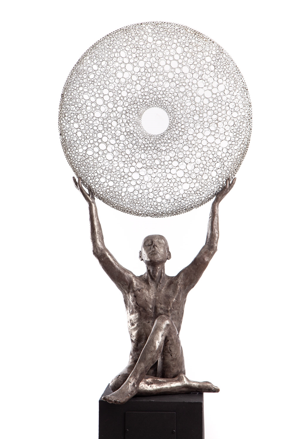 Artwork by Marek Zyga, All the midnights in the world, Made of metal, bronze