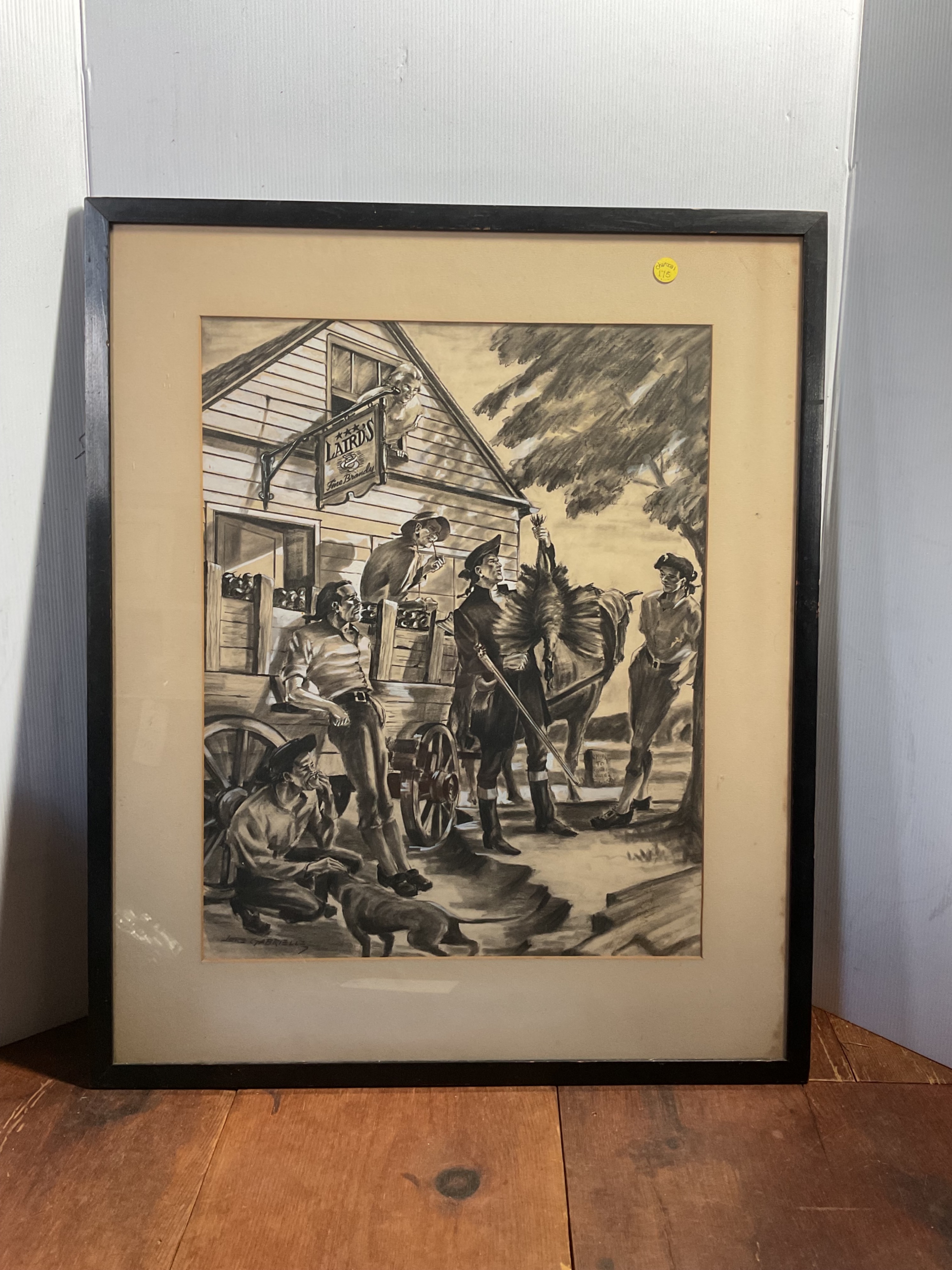 James Grinstead | Charcoal drawing by James Grinstead depicting a group ...