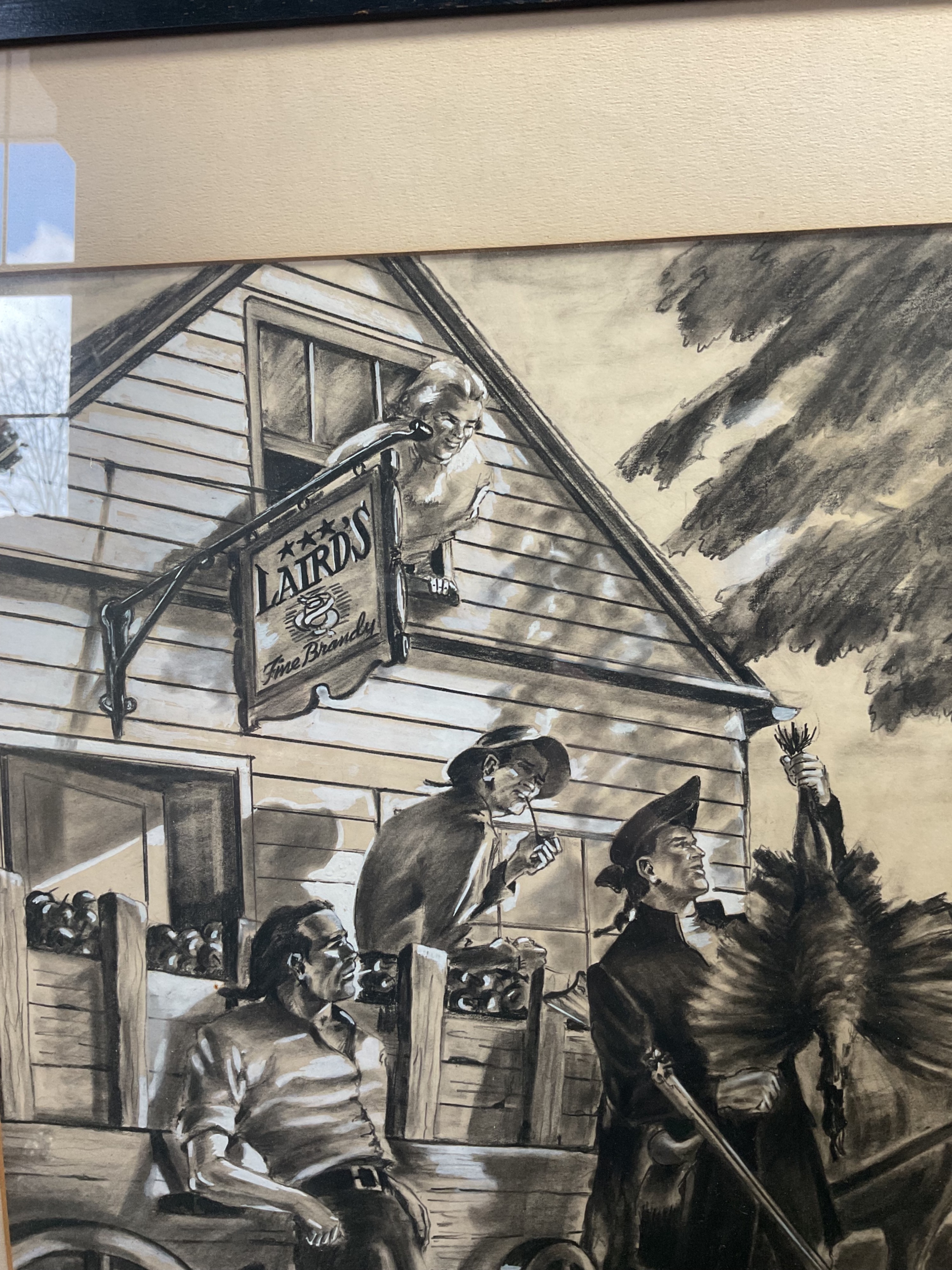 James Grinstead | Charcoal drawing by James Grinstead depicting a group ...