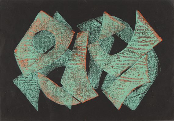 o.T. (Variante zu Blatt 6 der Folge "10 Handdrucke").