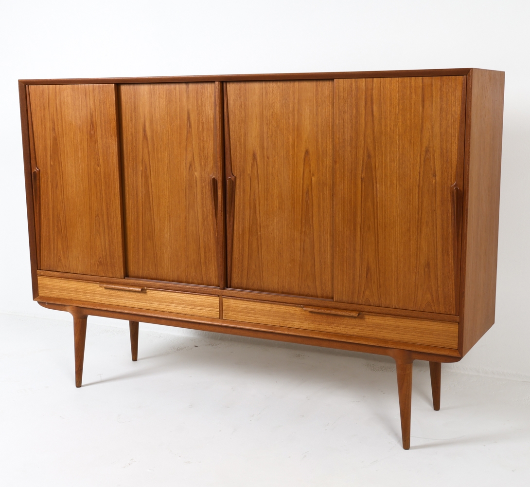Artwork by Omann Jun, OMANN JUN DANISH TEAK SIDEBOARD C. 1960S, Made of TEAK