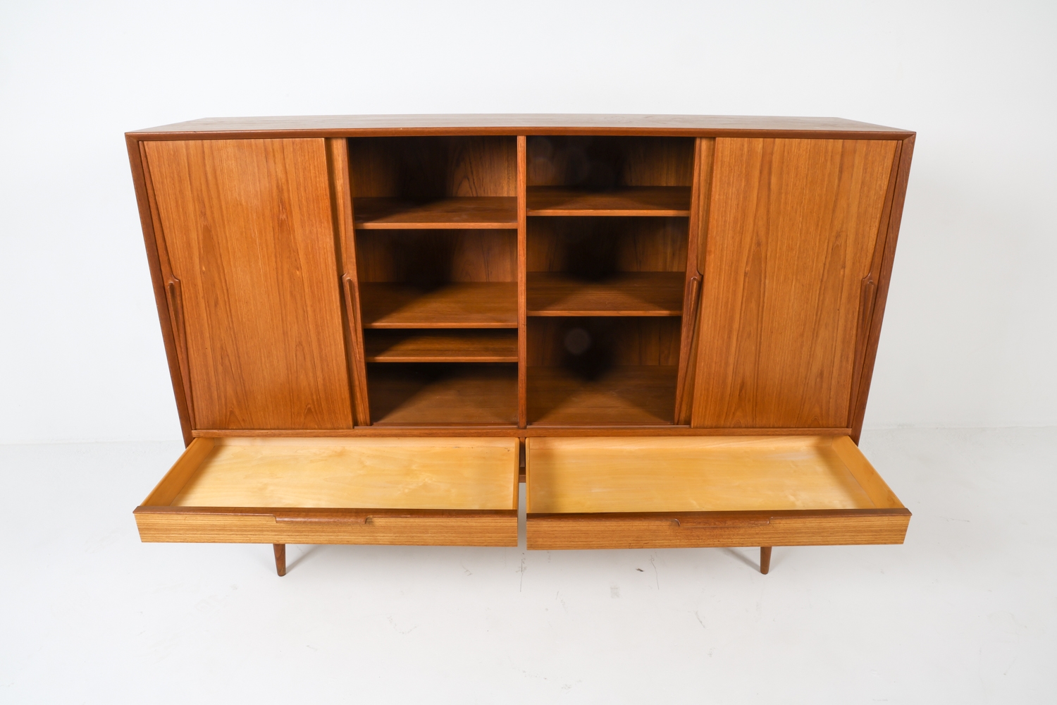 Artwork by Omann Jun, OMANN JUN DANISH TEAK SIDEBOARD C. 1960S, Made of TEAK