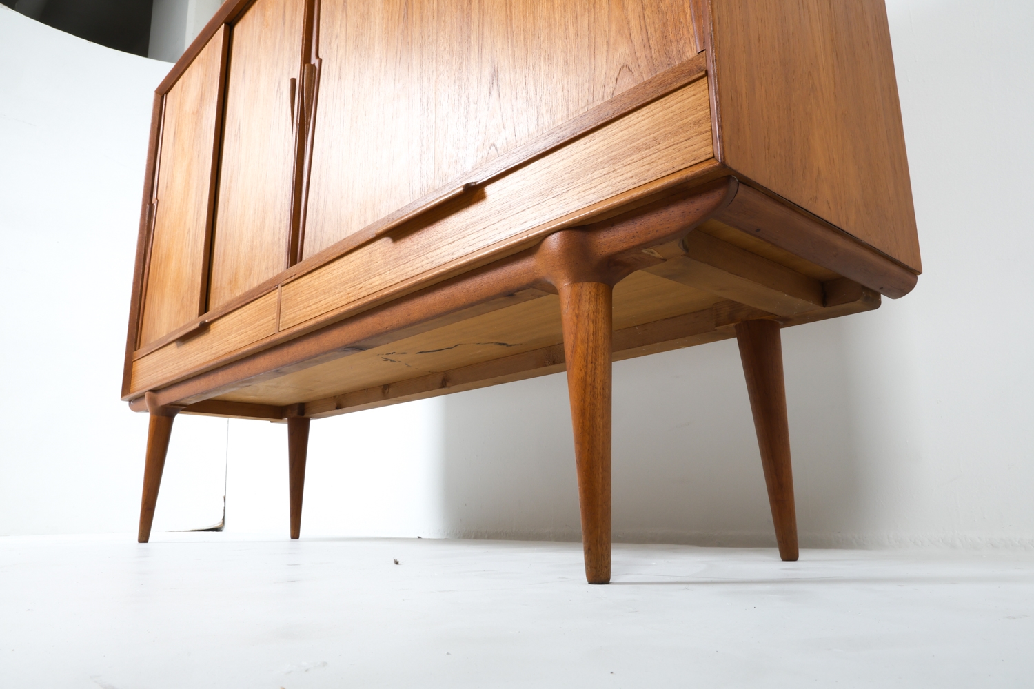 Artwork by Omann Jun, OMANN JUN DANISH TEAK SIDEBOARD C. 1960S, Made of TEAK