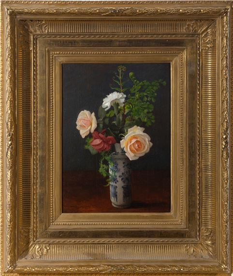 George Cochran Lambdin | Still Life of Flowers in a Vase (1872) | MutualArt