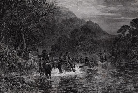 Sam Bough | The Escape of Rob Roy at the Ford | MutualArt