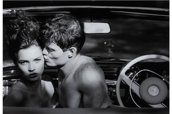 Kate Moss Photographed in London, In David Hockney's Mercedes Benz 280 Cabriolet - Tony McGee