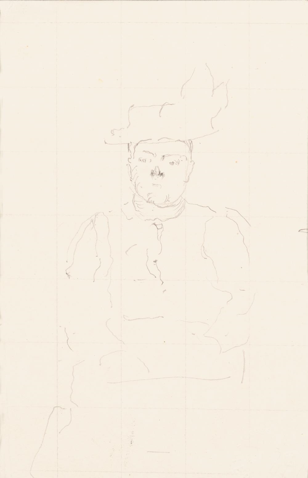 Artwork by Ferdinand Hodler, Studie, Made of Pencil on paper