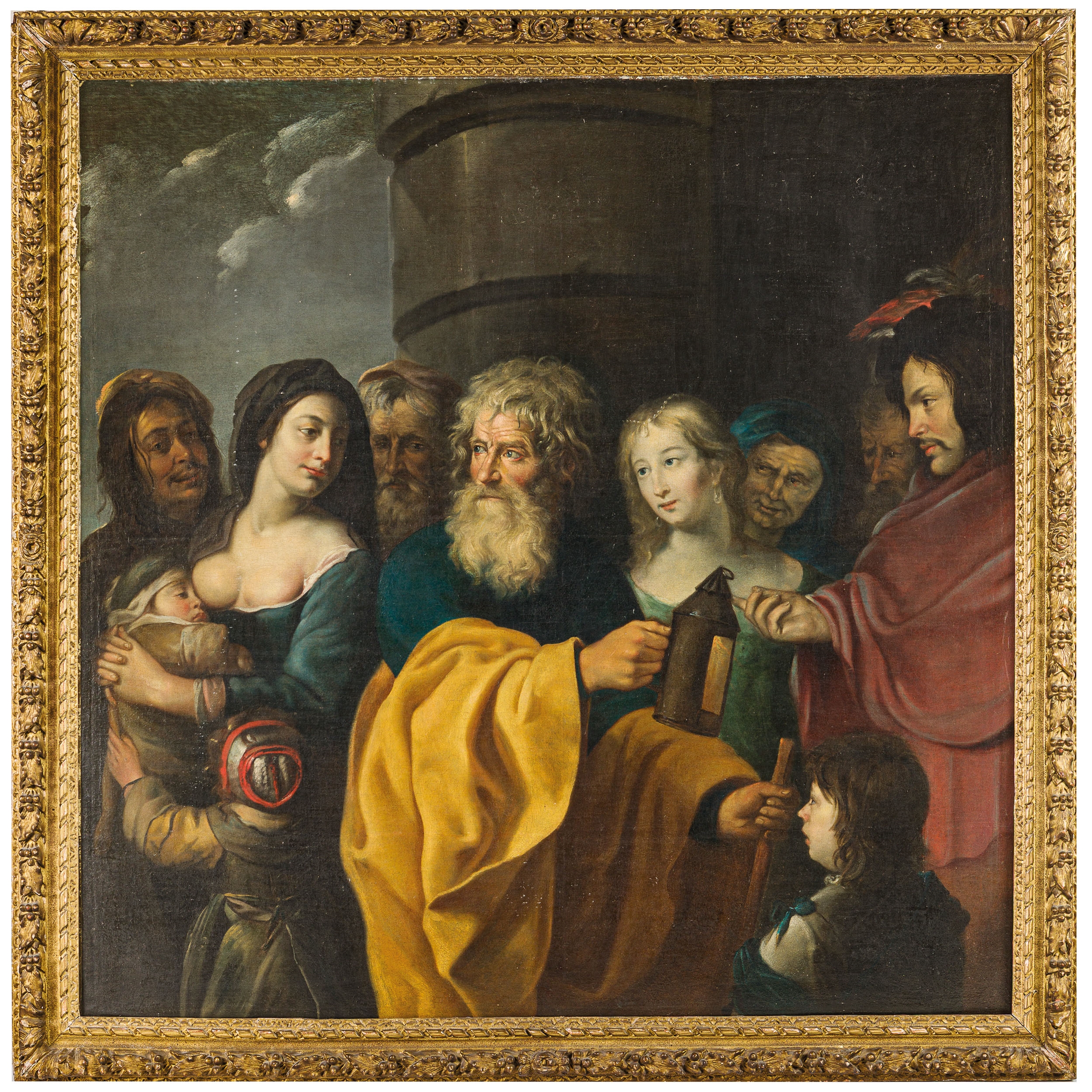 Artwork by Johannes Baeck, Diogene cerca l'uomo, Made of oil on canvas