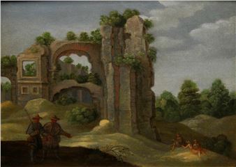 Paesaggio con rovine e viandanti - Pieter Anthonisz van Groenewegen