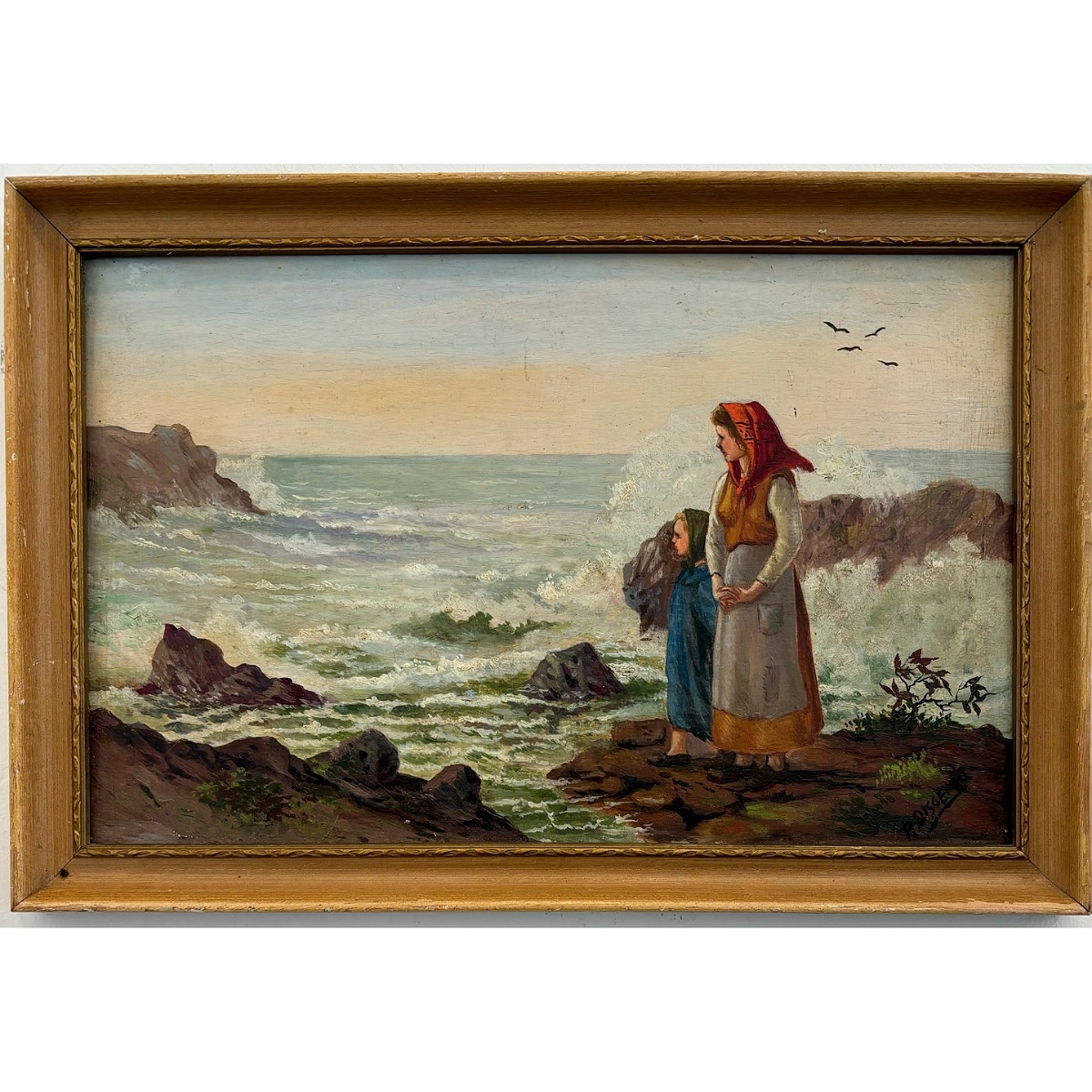 Artwork by Pico Discepoli, Seascape Painting on Board by P. Discepoli, Made of Painting on Board