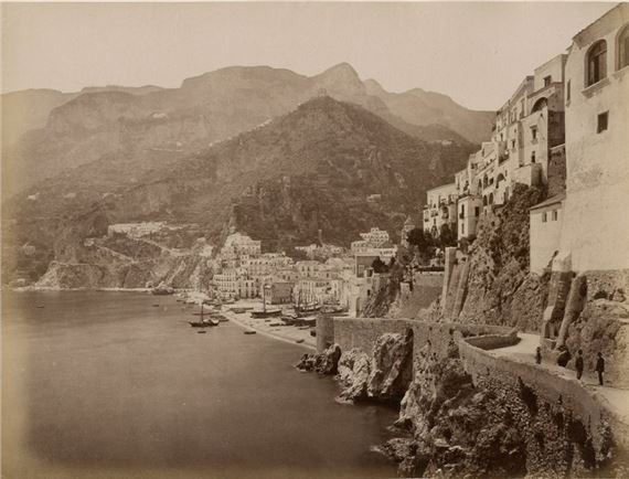 Panorama and Capuchin Convent, Amalfi by Giacomo Brogi, circa 1880