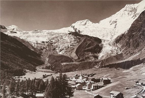 Saas-Fee, Valais by Emanuel Gyger, circa 1950