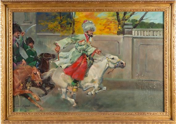 Wojciech Adalbert Kossak | Cossack Rider on Horse (1931) | MutualArt