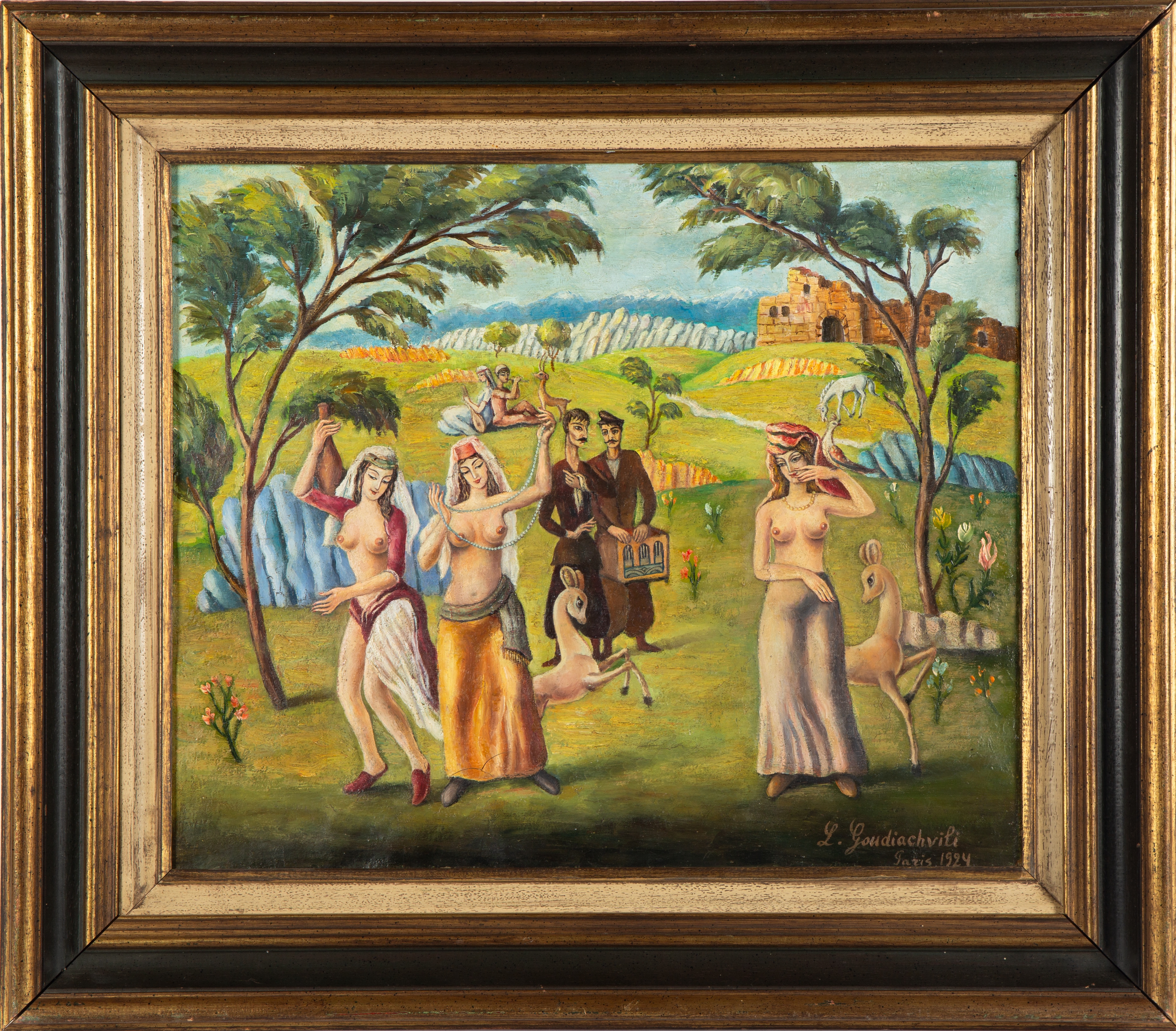 Artwork by Lado Davidovich Gudiashvili , Celebration in Georgia, Made of oil on canvas