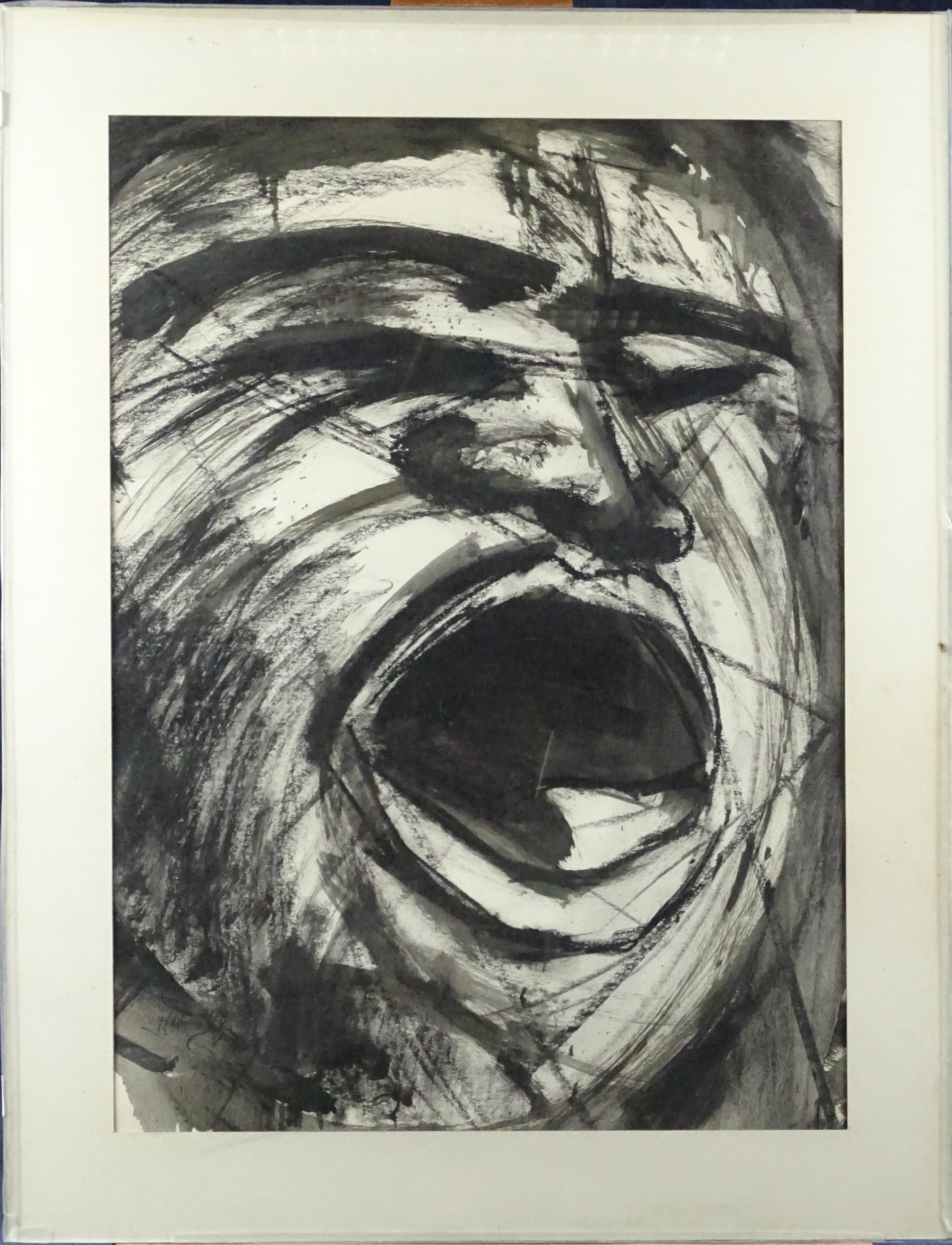 Artwork by Lynn Haxton, Le Visage, Made of pencil and pen drawing