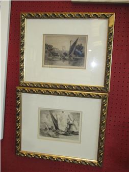 Two Charles Mayes Wigg  of Broadland scenes, framed and glazed - Charles Mayes Wigg