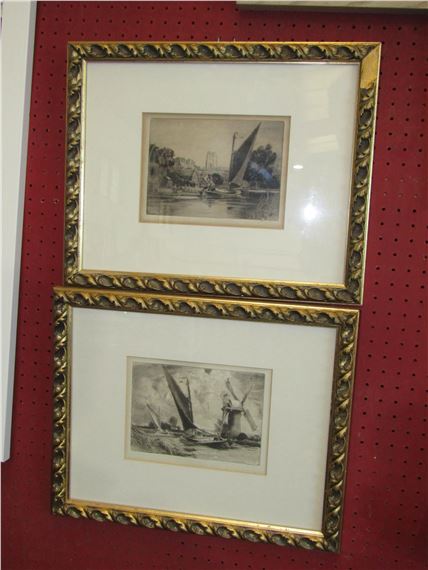 Two Charles Mayes Wigg  of Broadland scenes, framed and glazed - Charles Mayes Wigg