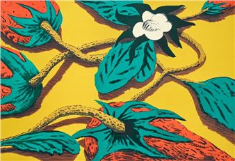 Strawberries and strawberry blossoms - Philippe Hortala