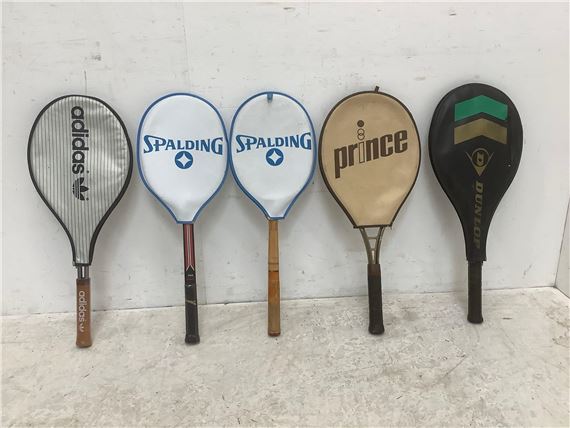 Prince | COLLECTION OF VINTAGE TENNIS RACKETS | Artwork performance at ...