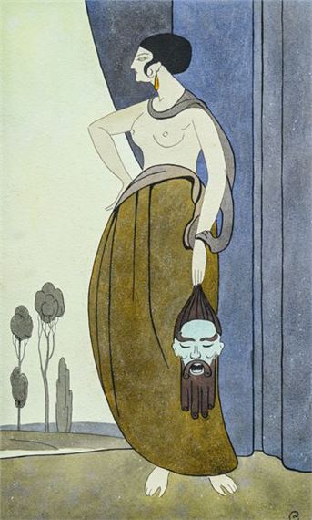 Salome holding the head of Saint John the Baptist by Georges Gaudion