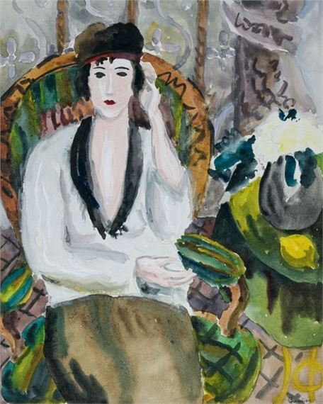 Portrait of a seated woman
