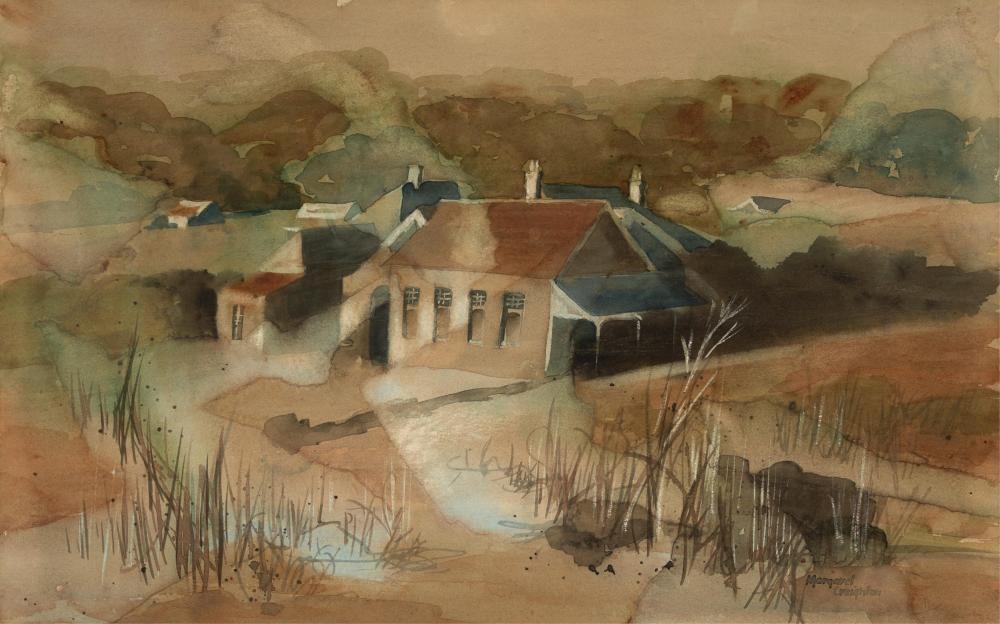 Artwork by Margaret Creighton, Afternoon Light, Minmi, Made of watercolour
signed lower right, watercolour