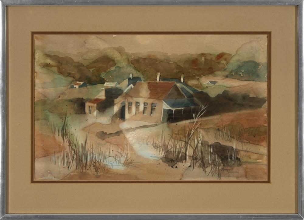 Artwork by Margaret Creighton, Afternoon Light, Minmi, Made of watercolour
signed lower right, watercolour