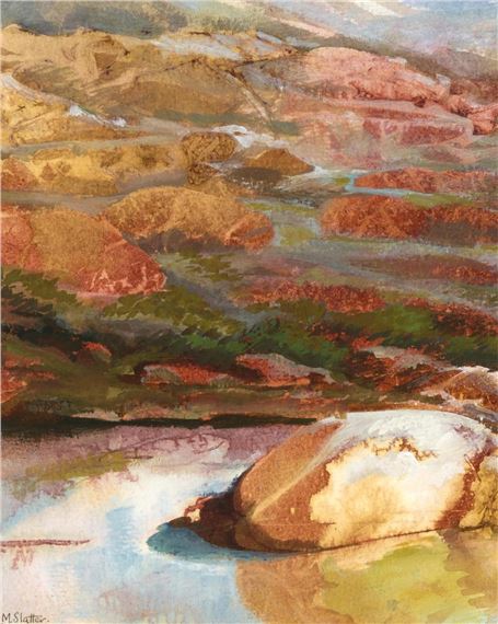 Untitled, Rock Formations at Lake - M Slater