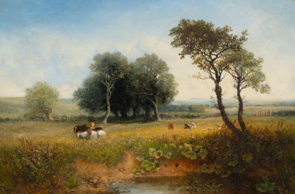 Artwork by Paul H. Ellis, Homeward Summertime, Landscape, Paul H. Ellis, Made of Oil on canvas