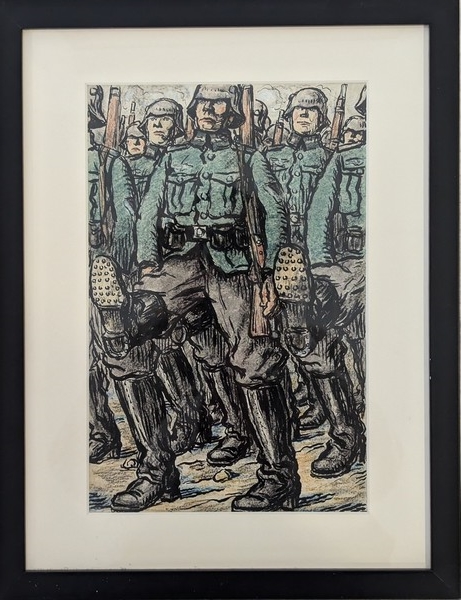Pablo Tillac | * Troupes allemandes au défilé et pastel. Provenance ...