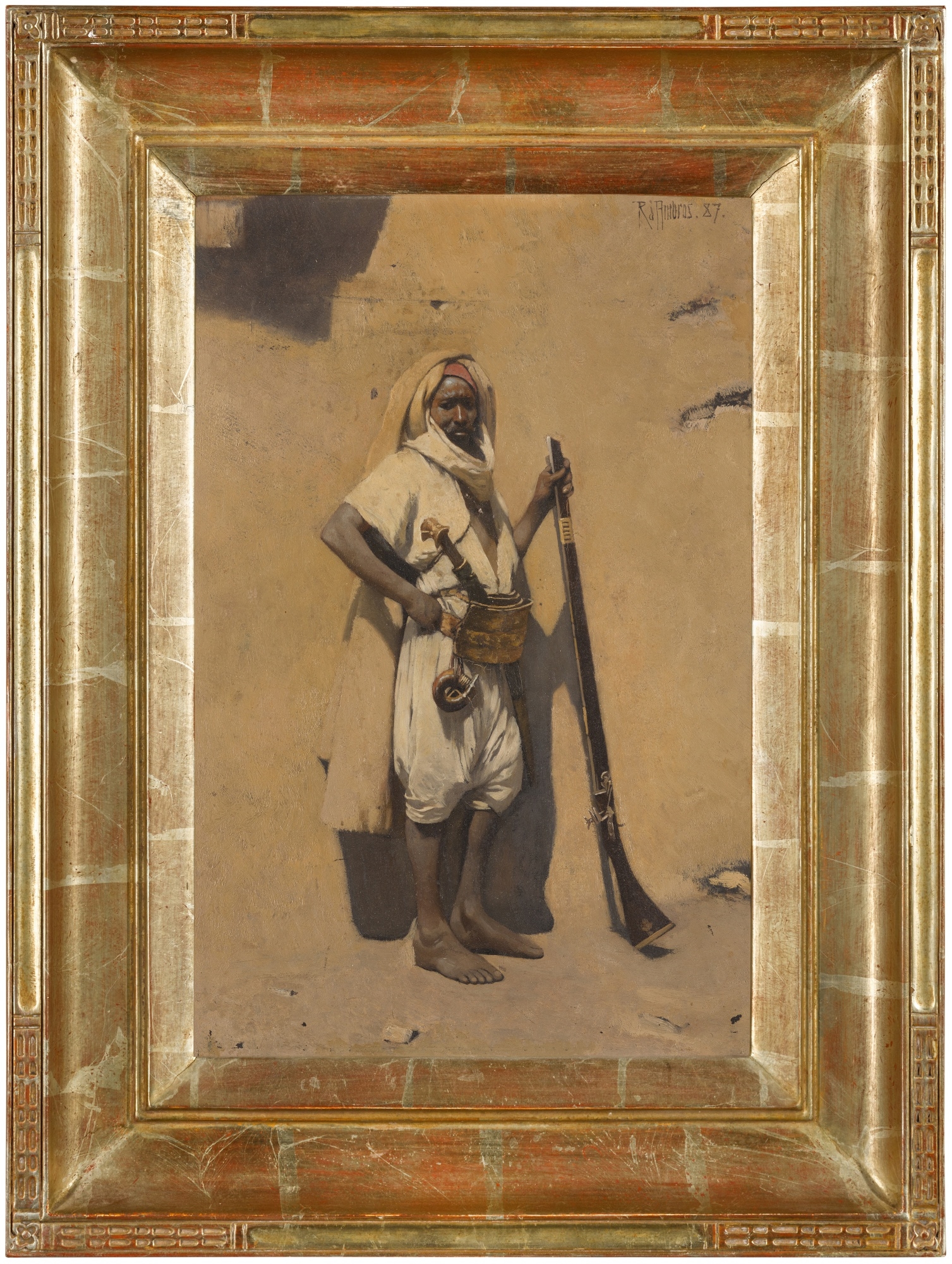 Artwork by Raphael von Ambros, The Guard, Made of oil on panel