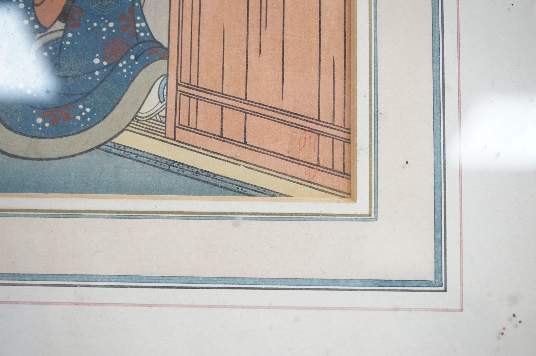 Artwork by Hirosada Konishi, 'Snake handler', Made of wood block print