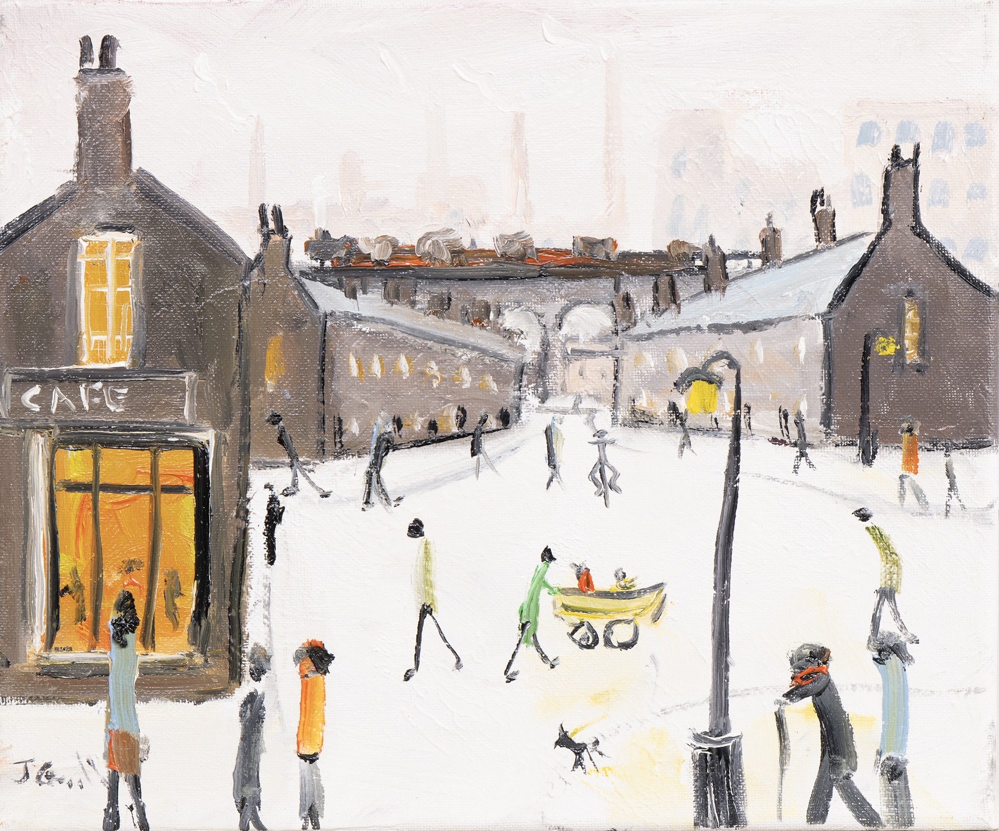 John Goodlad | TOWN SQUARE and CAFE OPEN | MutualArt