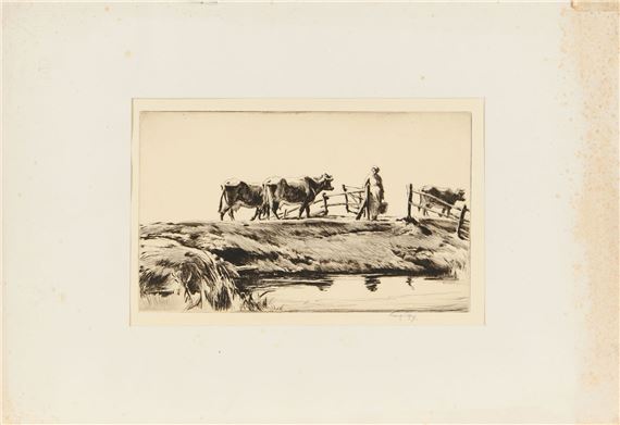 George Soper | TENDING CATTLE | MutualArt