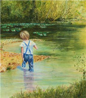 BOY FISHING - Sylvia Newell