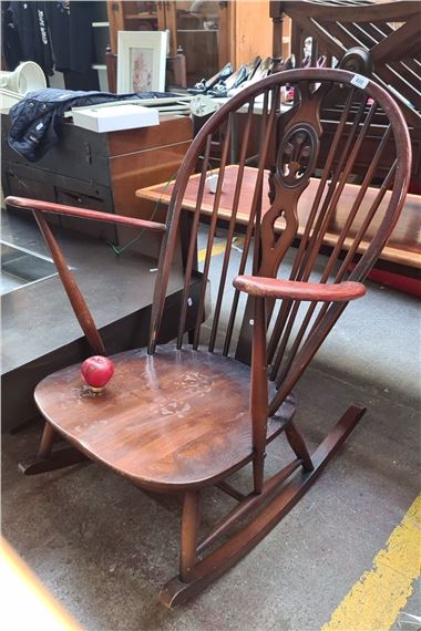 Similar | Star Lot : A mid century Modern Ercol Blue Label rocking ...