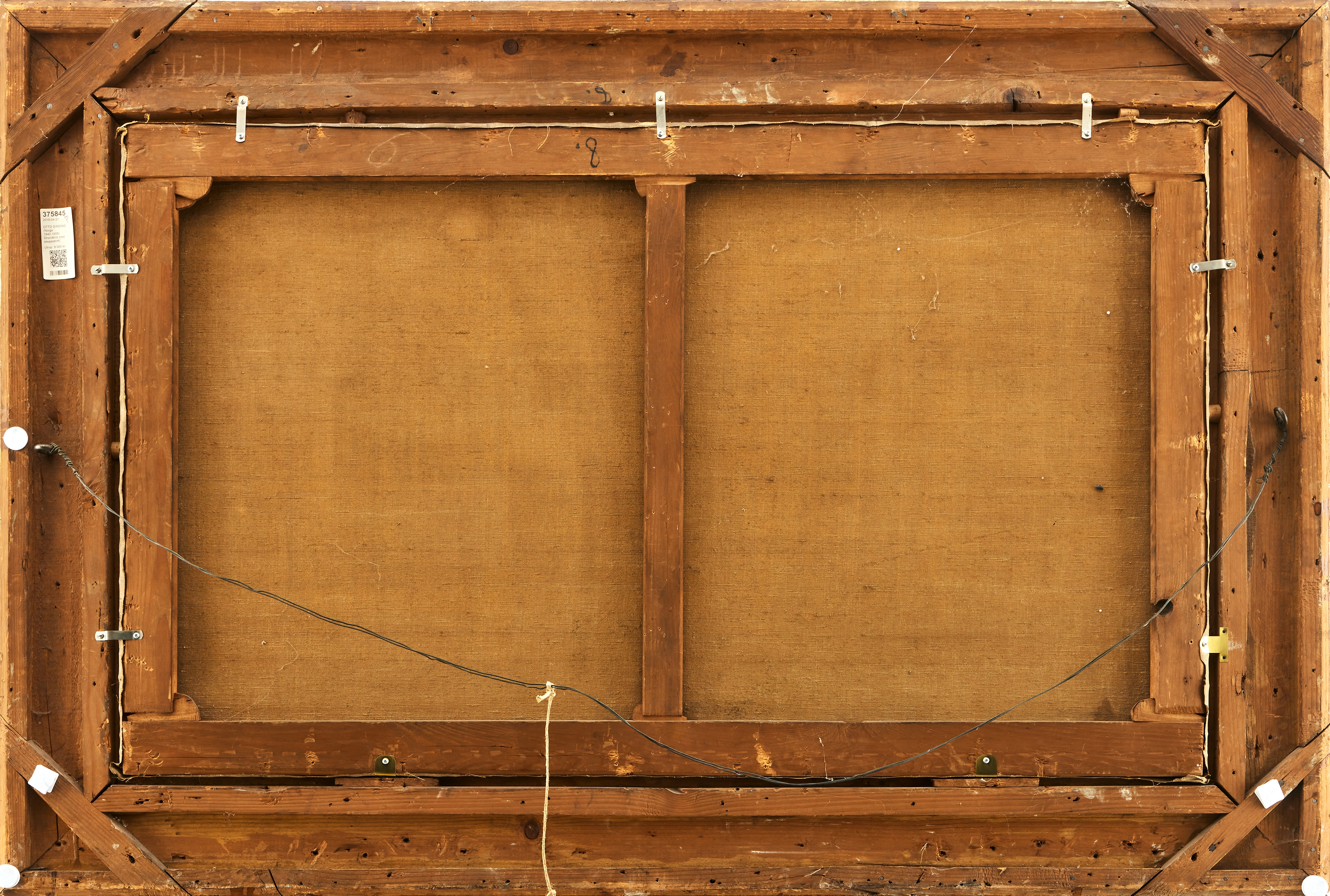 Artwork by Otto Sinding, Skeppsbrott i solnedgång, Made of oil on canvas