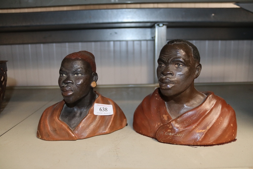 Pierre van Ryneveld | two busts of Zulu women AF | MutualArt