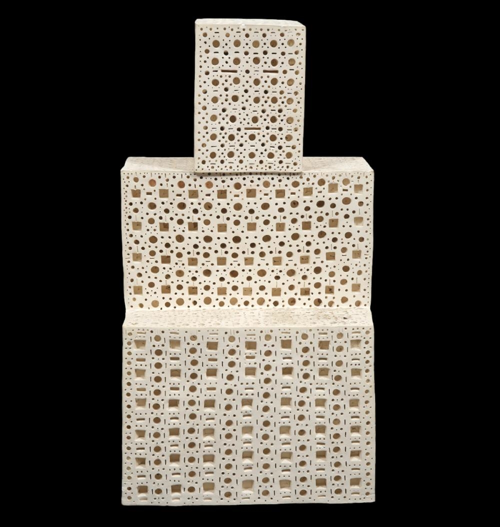 Alexander Ney | Alexander Ney Cubic Man Terracotta Sculpture | MutualArt