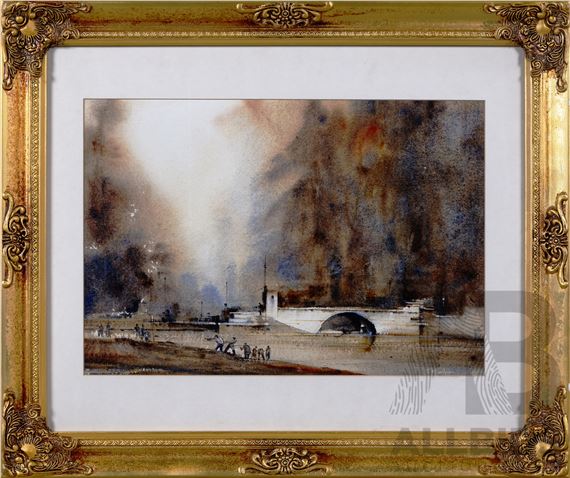 GEORGE MARLER | George Marler, (Australian,1879-1960), Building Bridges ...