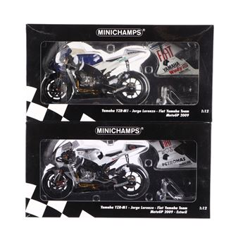 Minichamps 1/12th scale Yamaha YZR M1 Jorge Lorenzo Fiat Yamaha Team MotoGP 2009 Estoril and - Lorenzo