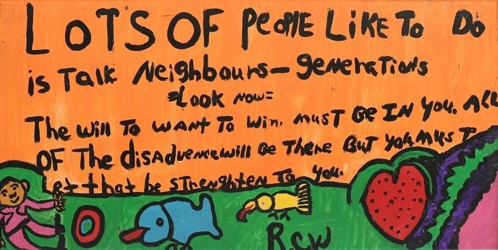 Ruby C. Williams | RUBY WILLIAMS FOLK ART PAINTING “LOTS OF PEOPLE ...