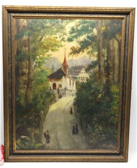 Austrian Mountain Village Landscape - F. X. Meyer