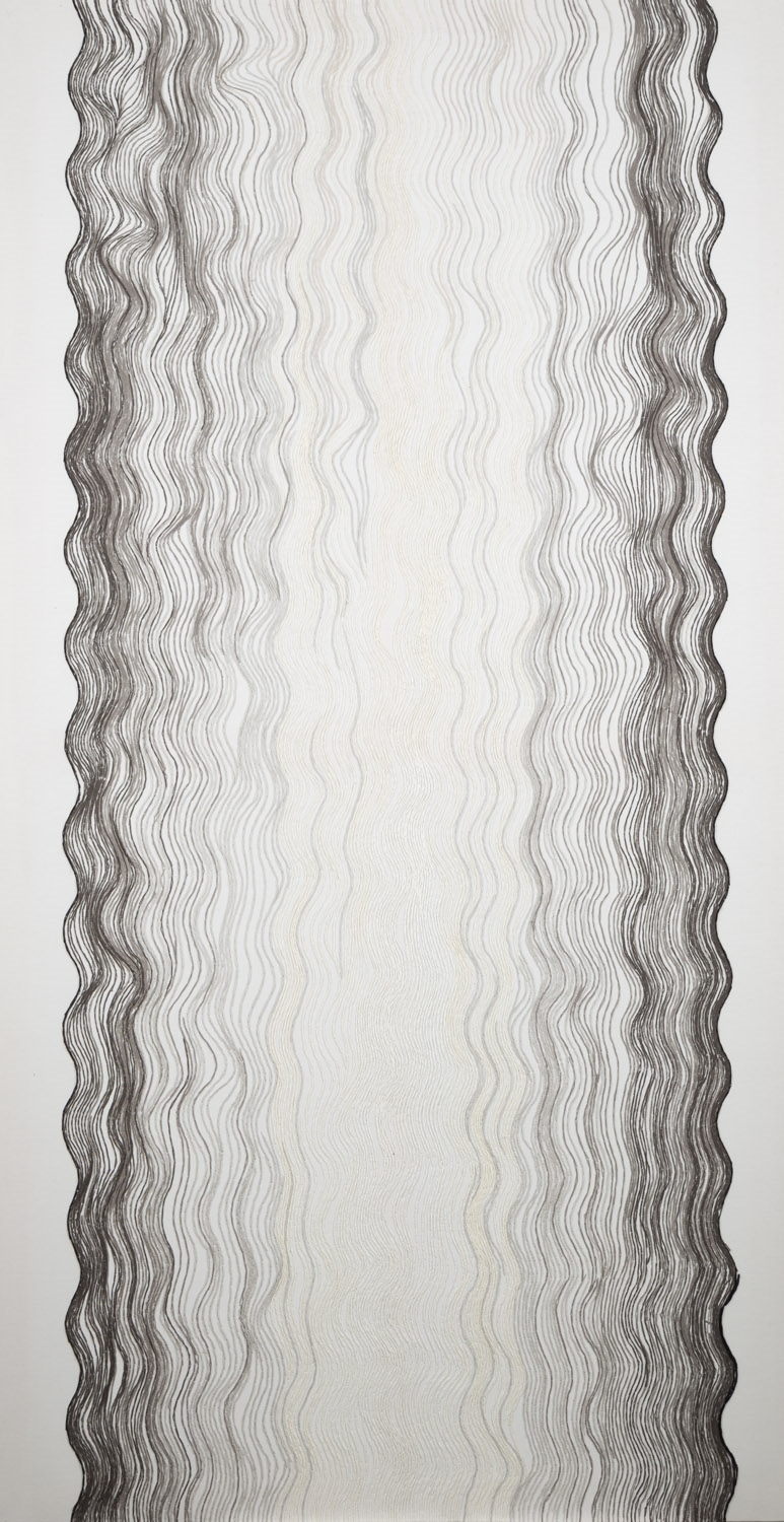 Artwork by Justyna Koziczak, 1000 hours, Made of embroidery/canvas