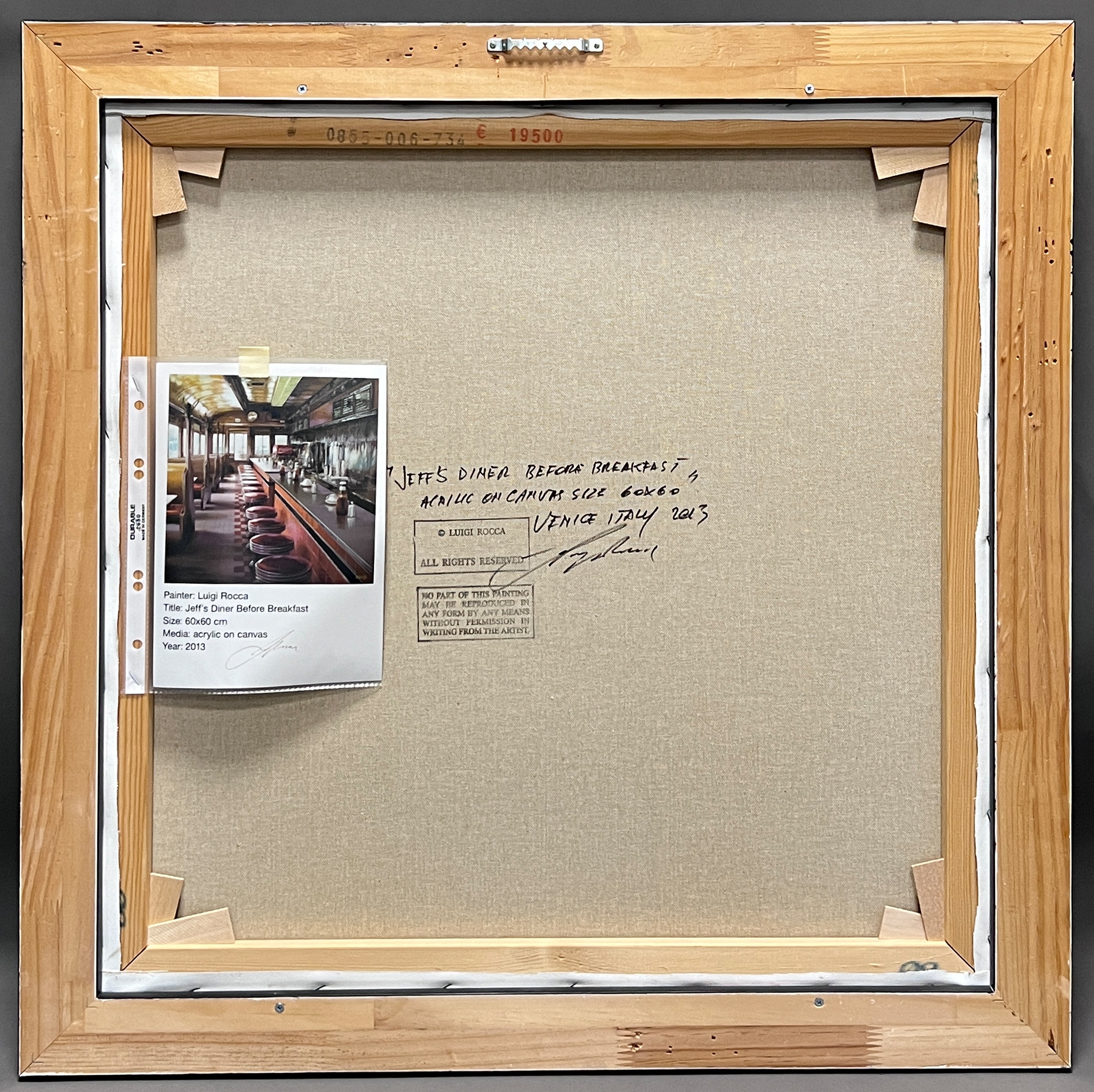 Luigi Rocca | Jeff's Diner Before Breakfast (2013) | MutualArt