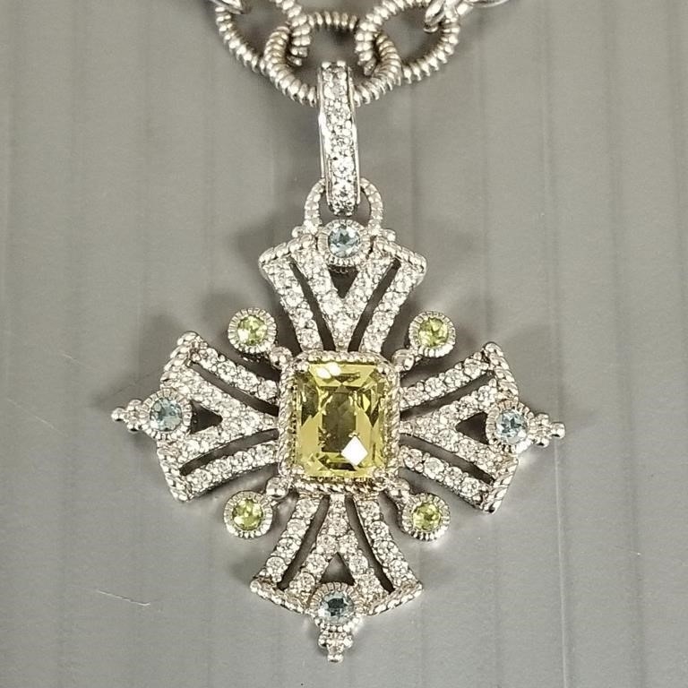 Judith Ripka | Judith Ripka sterling silver cross pendant | MutualArt