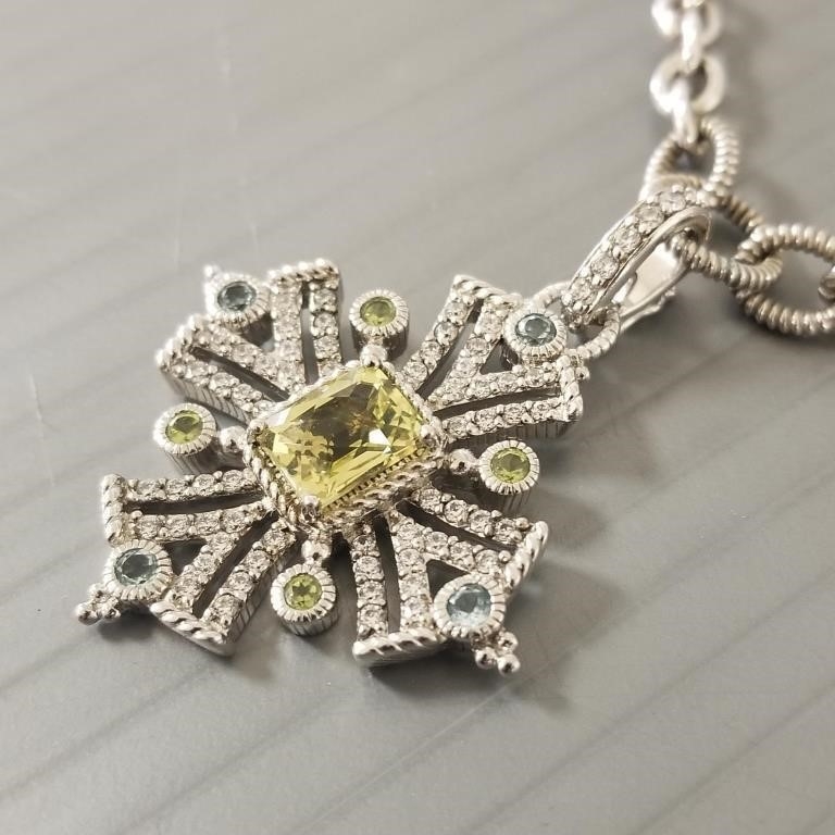 Judith Ripka | Judith Ripka sterling silver cross pendant | MutualArt
