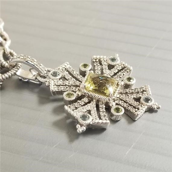 Judith Ripka | Judith Ripka sterling silver cross pendant | MutualArt